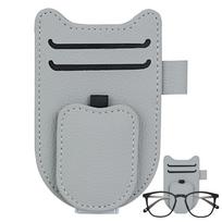 Car Visor Sunglasses Holder Eyeglass Hanger Clip For Car Fashion Magnetic Car Visor Clip Leather Auto Sunglasses Holder Ticket