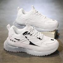 Men Fashion Mesh Sneakers Outdoor Tenis Platform Anti Slip Comfortable Breathable Casual Running Trendy Shoes Tenis Para Hombre 39 balta