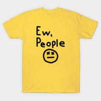 EW,People Funny T-Shirt Men Women wear a sad face Printed Tee Clothing Loose Oversized Cotton Short Sleeve M