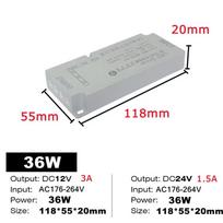 AC220V į DC12V/24V perjungiamieji maitinimo blokų transformatoriai ES kištukas Namų apšvietimas Spintos Drabužinės Šviesos juostelė Pritemdymas 36W-150W EU Plug 12V 36W