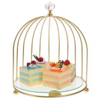 Cake Dessert Stand Perfume Tray Bread Organizer Fruit Platter Stands Desserts Decorative Cupcake Holder Gold Display Mirror