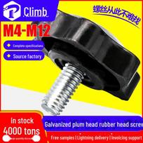Cinkuotas šešiakampis varžtas su gumine plokščia galvute (M4/M6/M8/M12) 25# M5x12