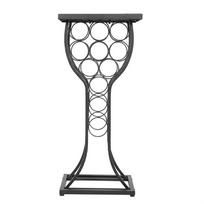 Furniture Metal with Marble Finish Top Table with  Wine Storage Organizer Rack Holder Display balta