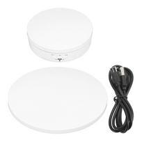 2 in 1 Rotating Display Stand Mute Rotating Jewelry Display Turntable for Watch Cosmetics white