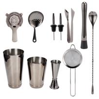 11PCS/Set Cocktail Shaker Set Bartender Kit Cocktail Strainer Stainless Steel Barware for Home pilka