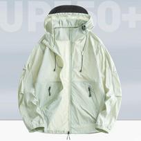 Men Women Sunscreen Clothing Ice Silk Breathable Skin Windbreaker Jacket Summer Fishing UV Hooded Coat S