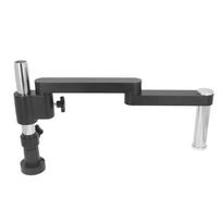 Microscope Arm Boom Stand Flexible Soldering 360 Degree Retractable Folding Bracket Heavy Duty Mic