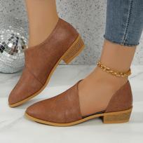 NEW Women Spring Shoes Ballet Flats Slip-on Genuine Leather Large Size 41 42 43 Pointed Toe Women's Loafers 36