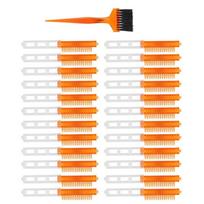 Wavy Curly Hair Roller Fluffy Perm Rod Perm Bar Hairdressing Tool (Transparent Orange Type 13) orange
