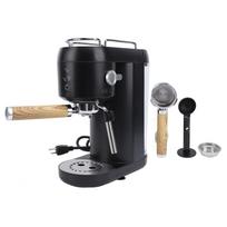 20 barų kavos aparatas su portafiltru, tamperiu, 1400 W, išmaniu temperatūros valdymu, pieno putotuvu L black