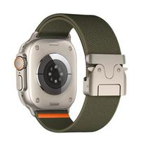 Nylon Strap for Apple Watch Ultra 2 Band 49mm 10 9 8 7 45mm 41mm 44mm 46mm 42mm Braided Elastic Bracelet for IWatch Series 6 SE 38mm 40mm 41mm kaip parodyta spalva