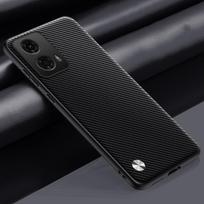 Luxury PU Leather Case For Motorola G24 G34 Back Cover Silicone Shockproof Full Protection Phone Case For Motorola Moto G04 G24 For Moto G24 matinė juoda spalva