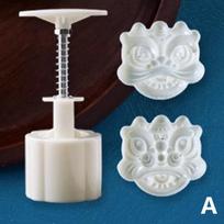 2 vnt. 75 g sausainių antspaudas Kinų Naujieji Metai Mėnulio pyragaičių formelių rinkinys Drakonas Ru Yi Pasidaryk pats Rankinis spaudimas Fondantas Konditerija Namų Virtuvės įrankis Šventė