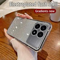 For Xiaomi Poco F6 Pro Case Xiaomi Poco F6Pro Phone Case Shiny Glitter Plating Silicone Camera Lens Soft Back Cover For Poco F6 Pro
