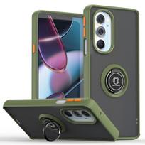 Phone Case for Motorola Moto Edge 30 Fusion Lite Neo Ultra 40 Plus G STYLUS 5G 2023 G13 G60 G51 G52 G71 G72 E13 G53 Ring Bracket Moto G71 armijos žalia spalva