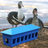 Bird Pigeon Feeder,Bird Feeding Bowl Container Supplies Food Dispenser Poultry Trough Dish blue