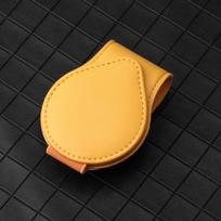 Leather Car Sun Visor Sunglasses and Card Holder geltona
