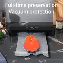 Portable Vacuum Sealer: Intelligent, Automatic Fresh-Locking Food Preservation Machine CN Plug + 10 Vacuum Bags gray