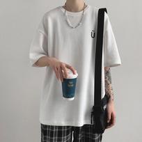 2021 Hong Kong Style Casual Men's Short Sleeve T-shirt - Japanese Trendy Loose Fit for Summer