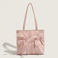 Big Bag Women Korean Style Ins Lazy Style Sweet Bow Large Capacity Tote Bag College Style Shoulder Bag