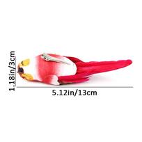 1 vnt. Imitaciniai plunksnuoti paukščiai su segtukais sodo vejos medžio dekorui rankdarbių paukščių figūrėlės namų sodo ornamentas dekoras 13*3cm red