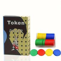 1 Deck of Poker Cards with 50 Round Game Props Ultra Thin Magic Table Set for Leisure and Entertainment 2pcs beige
