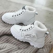 Žieminiai sniego batai moterims Laisvalaikio aukštakulniai batai Šilti moteriški sportbačiai Platforminiai medvilniniai batai Zapatillas De Mujer Nauja 35 balta