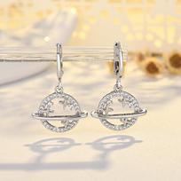 New High-end Star Earrings Universe Planet Ear Stud Series Ear Buckle Jewelry