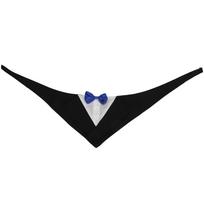 Naminių šunų kostiumas su bandana ir peteliške marškinėliai oficialiai vestuvių šventei dideliems ir vidutinio dydžio šunims Mėlynas L L mėlyna