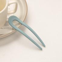 Fashion Candy Color Hair Sticks for Women Shell Hair Clip Pins 1pcs Minimalist U Shape Girls Hairpins Hair Bun Maker Headwear LB gray