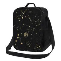 Into The Galaxy Insulated Lunch Bags for Space Constellations Portable Thermal Cooler Food Bento Box Outdoor Camping Travel 26.5x20x11.5CM smėlis