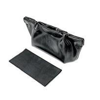 GM Black Cloud Soft Leather Sunglasses Bag - Magnetic Closure, Comfortable, Custom Logo Available