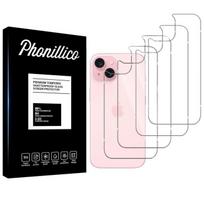 Tempered Glass Back Film for iPhone 15 [4 Pack] Phonillico® Screen Protector skaidri