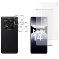 Grūdintas stiklas Xiaomi Redmi Note 14 PRO 5G ir kameros apsauga [2 vnt. pakuotė] Phonillico® apsauginė stiklo plėvelė skaidri