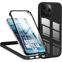 Case for Xiaomi Redmi Note 14 5G (not for 4G) 360 Hybrid Protection - Black