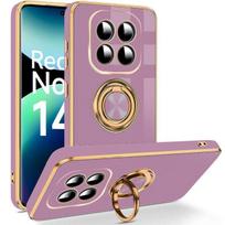 Case for Xiaomi Redmi Note 14 Pro Plus 5G/Note 14 Pro+ 5G - Silicone Protection with Purple Ring