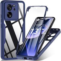 Coque Intégrale pour Xiaomi 13T - 13T Pro - Antichoc Tranparent Bordure Bleu Marine Rigide