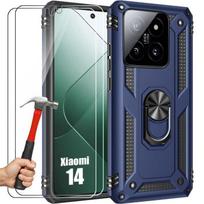 Coque - E.F.CONNECTION - Xiaomi 14 - Rigide - Support 360° - 2 Verres Trempés