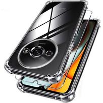 Coque pour Xiaomi Redmi A3 - E.F.CONNECTION - Silicone TPU - Antichoc - Transparent - 2 Verres Trempés