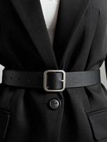 Women's Belts, Retro, Versatile, Square Buckle, PU Leather, Popular Belts One Size juoda