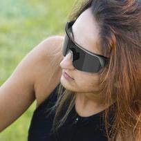 Išmanūs akiniai nuo saulės Praktiškos laisvų rankų ausinės dviračiams, paspirtukams, žygiams pėsčiomis Gray Glass