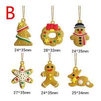 Windbell Bird Angel Snow Pendant Gingerbread Man Christmas Tree Pendant B