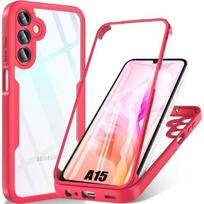 Coque 360 - BOOLING - pour Samsung Galaxy A15 5G - Protection Intégrale - Rouge - Absorption des chocs raudona