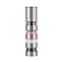 1pc 5in1 Pepper Grinder, Salt And Pepper Ginder, Stainless Steel Spice Grinder, Multi-layer Manual Pepper Mill, Spice Crusher