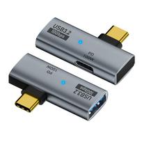 Du viename C tipo 3.2 OTG skirstytuvas 10Gbps duomenų perdavimas USB C į USB 3.2 adapteris USB C į USB adapteris, skirtas iPhone 15 planšetiniam kompiuteriui Macbook
