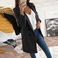 European and American Fashion Suit Collar Slim-fit Women's Windbreaker XXXXXL juoda