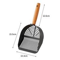 Stainless Steel Cats Litter Scoop Durable Long Handle Kitty Scooper Sturdy Mesh Scooper Litter Filter Pet Cleaning Tools white