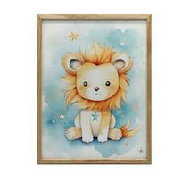 Lion's Shine of Dreams Lion's Shine of Dreams, 50X70 Cm, Dark Brown Wooden Frame, 230 Gsm Matte Paper 54