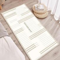 Modern Minimalist Bedside Carpet Bedroom Long Bedside Carpet Living Room Foyer Floor Mat Bay Window Mat 40*120cm beige