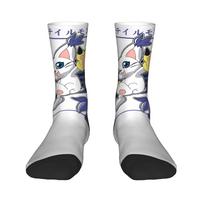 Winter Warm Hip-hop Unisex Digimon and Crests Socks Nostalgic Anime Breathable Skateboard Socks style 4